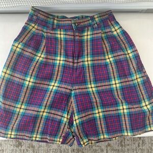 Snoozing plaid shorts